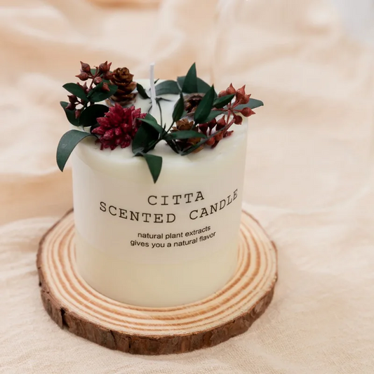 Soy Wax Scented Pillar Candle – Romantic Home Fragrance & Relaxation Gift