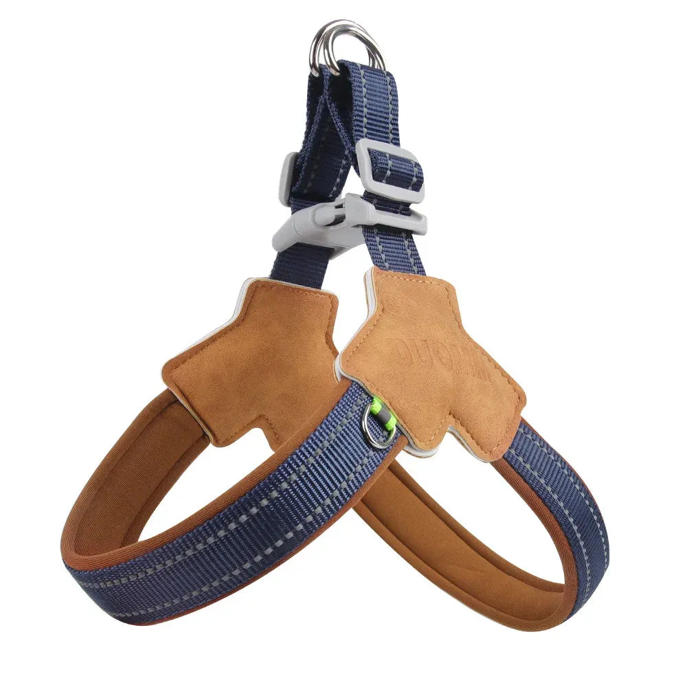 FurWish™ Reflective Y-Shaped Dog Harness – Comfortable Chest Strap with D-Ring
