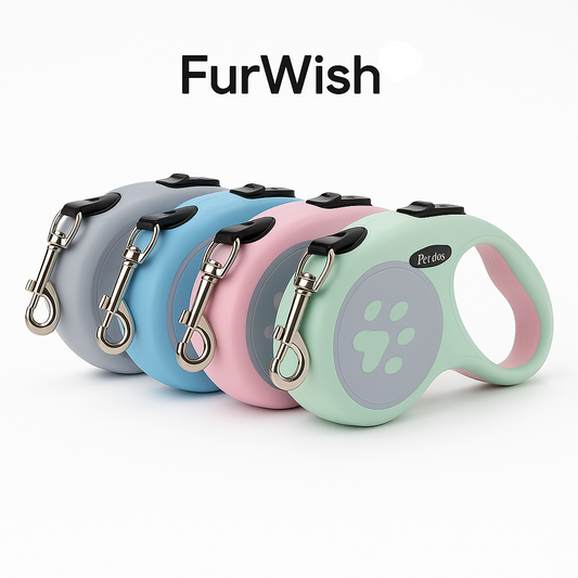 FurWish™ Retractable Nylon Dog Leash (3m / 5m) Durable, Tangle-Free & Perfect for Small Dogs