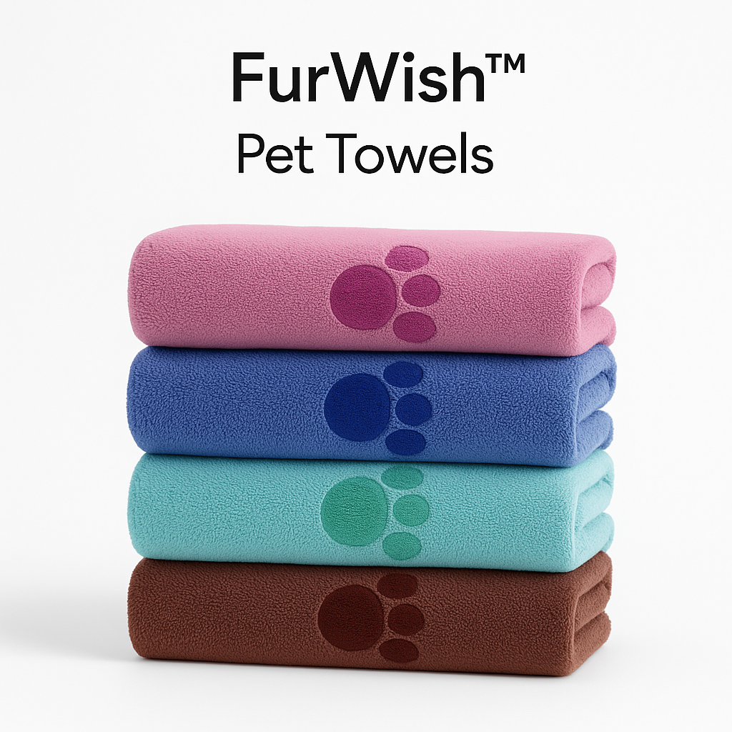 Furwish™ Microfiber Pet Towel – Super Absorbent & Soft