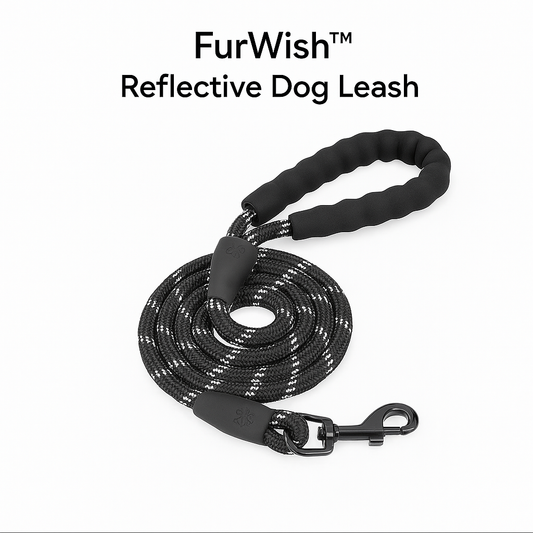 FurWish™ 1.5m Reflective Dog Leash – Padded Handle for All Sizes