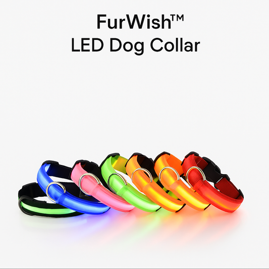 FurWish™ LED Dog Leash & Collar – Night-Safety Glow in the Dark