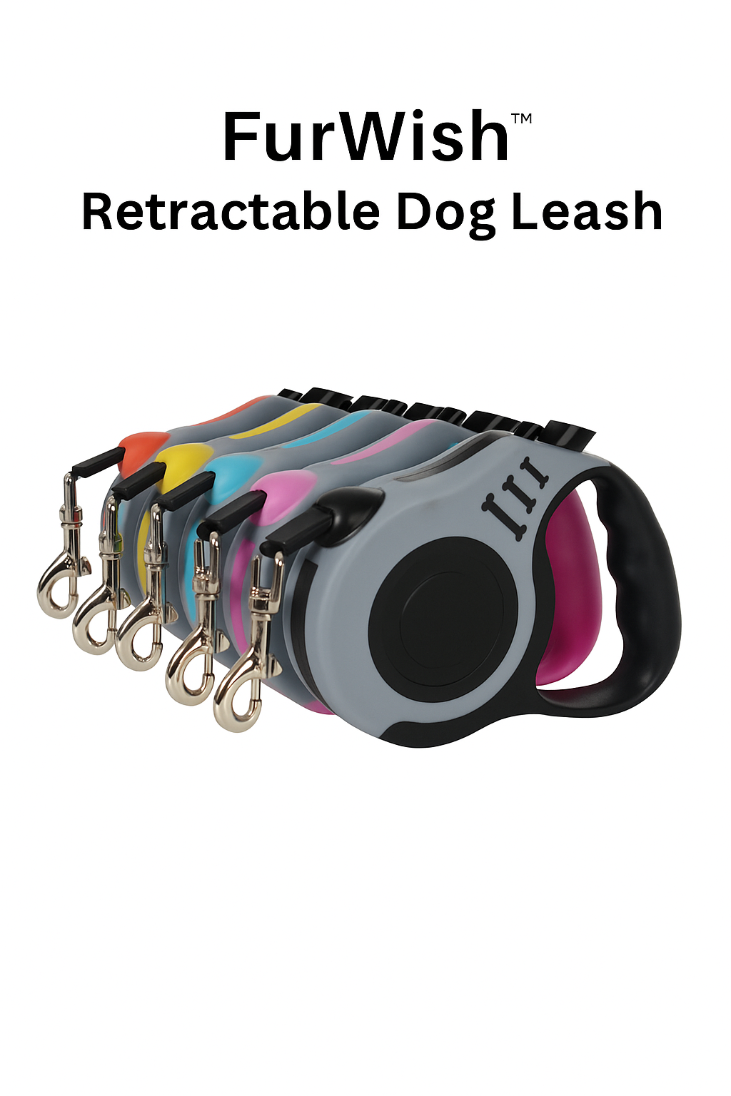 FurWish™ Retractable Dog Leash – 3m / 5m Durable Nylon Lead