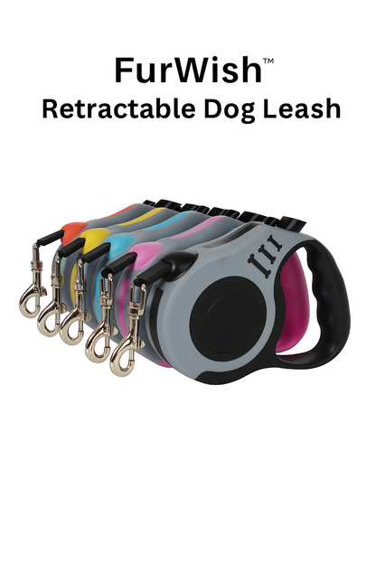 FurWish™ Retractable Dog Leash – 3m / 5m Durable Nylon Lead