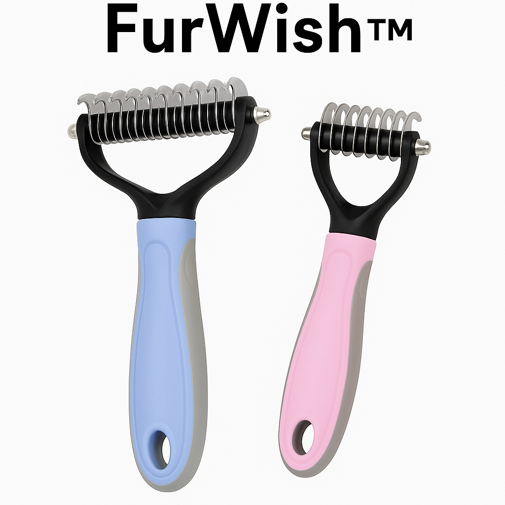 FurWish™ Double-Sided Knot Cutter & Grooming Comb – Pet Hair Removal Tool