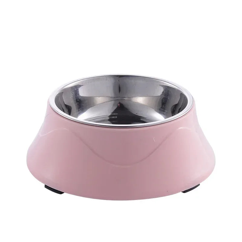 FurWish™ Non-Slip Stainless Steel Dog Bowl – Color Coated Feeding Dish for Dogs & Cats