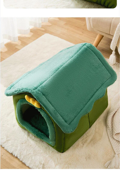 FurWish™ Foldable Pet Bed – Warm Winter Nest for Small & Medium Dogs & Cats