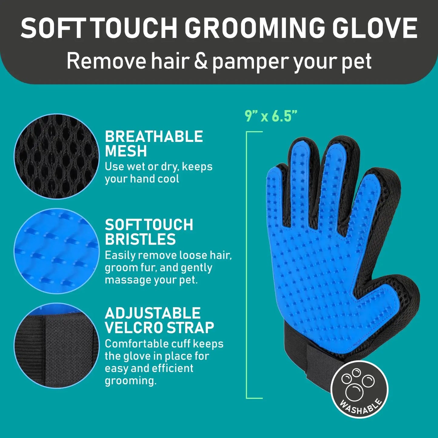 FurWish™ Pet Grooming Gloves – Deshedding & Hair Removal for Dogs & Cats