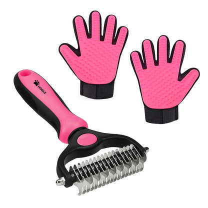 FurWish™ Pet Grooming Gloves – Deshedding & Hair Removal for Dogs & Cats