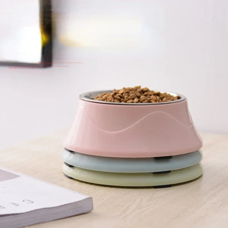 FurWish™ Non-Slip Stainless Steel Dog Bowl – Color Coated Feeding Dish for Dogs & Cats