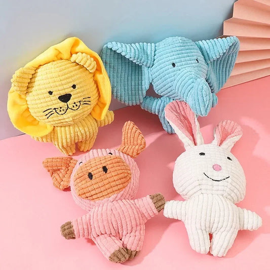 FurWish™ Cute Animal Plush Dog Toy – Bite-Resistant & Squeaky