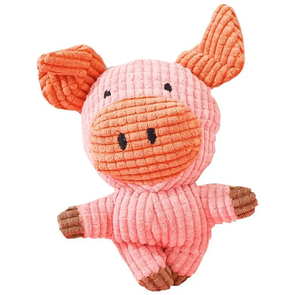 FurWish™ Cute Animal Plush Dog Toy – Bite-Resistant & Squeaky