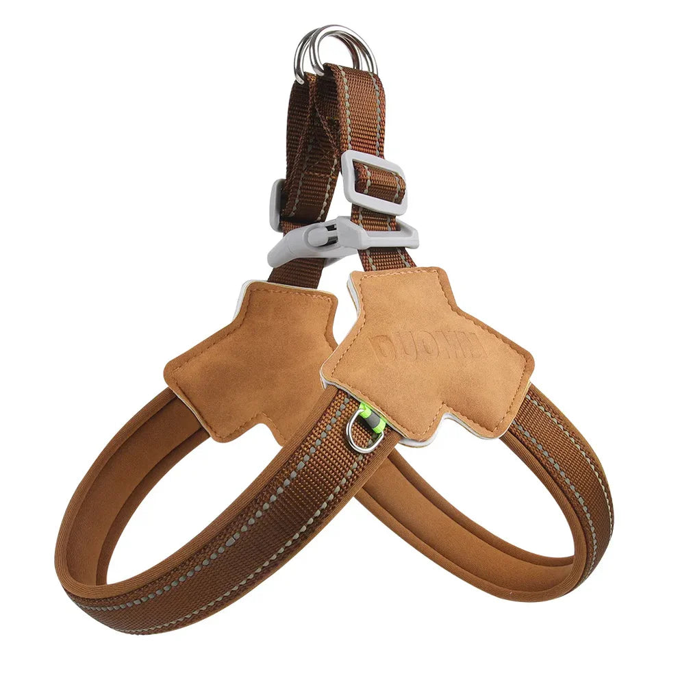 FurWish™ Reflective Y-Shaped Dog Harness – Comfortable Chest Strap with D-Ring