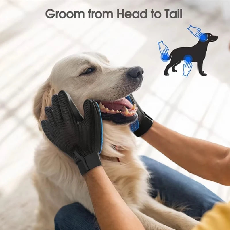 FurWish™ Pet Grooming Gloves – Deshedding & Hair Removal for Dogs & Cats