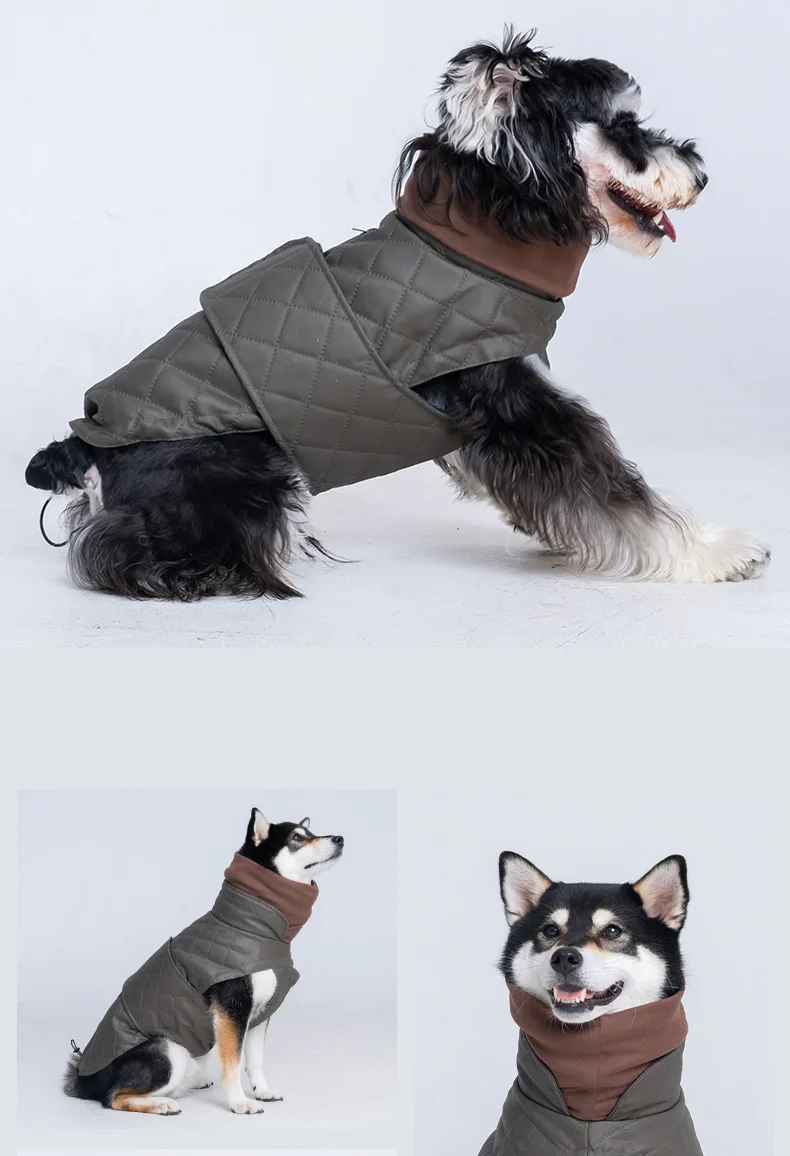 FurWish™ Quilted Dog Jacket – Warm Winter Coat with Turtleneck