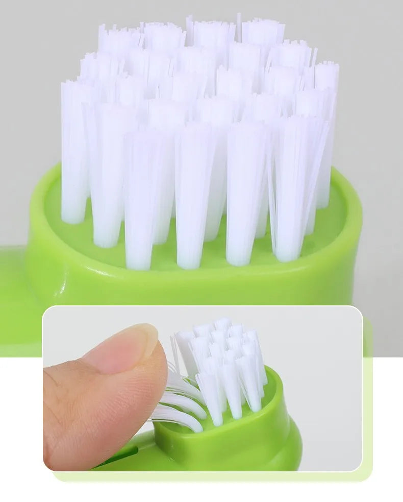 Furwish™ 3-Piece Pet Toothbrush Set – Finger & Dual-Head Brushes