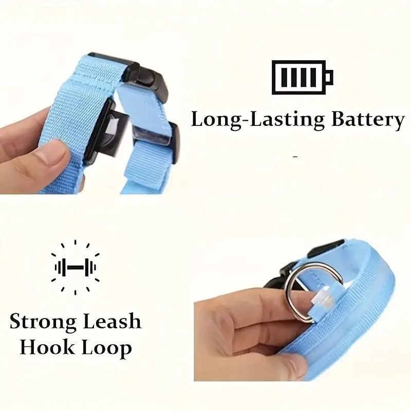 FurWish™ LED Dog Leash & Collar – Night-Safety Glow in the Dark