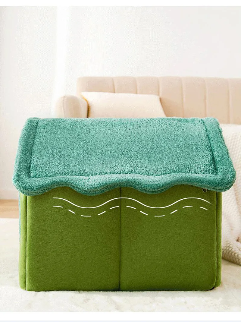 FurWish™ Foldable Pet Bed – Warm Winter Nest for Small & Medium Dogs & Cats