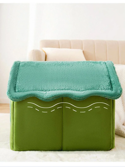 FurWish™ Foldable Pet Bed – Warm Winter Nest for Small & Medium Dogs & Cats