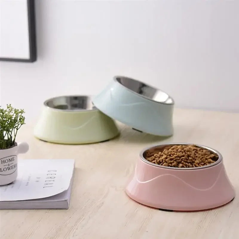 FurWish™ Non-Slip Stainless Steel Dog Bowl – Color Coated Feeding Dish for Dogs & Cats