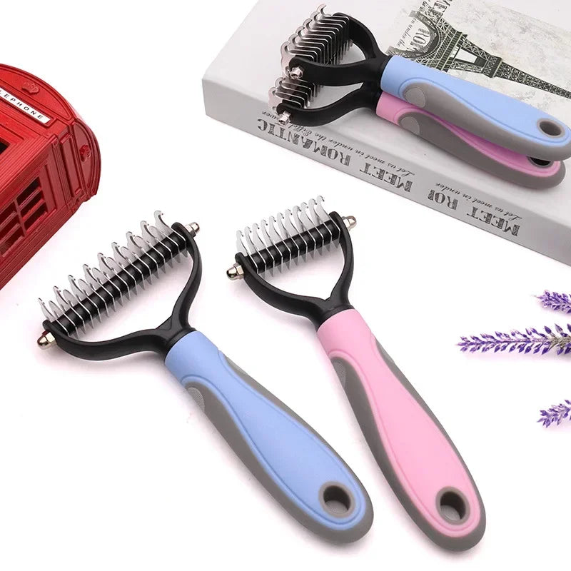 FurWish™ Double-Sided Knot Cutter & Grooming Comb – Pet Hair Removal Tool
