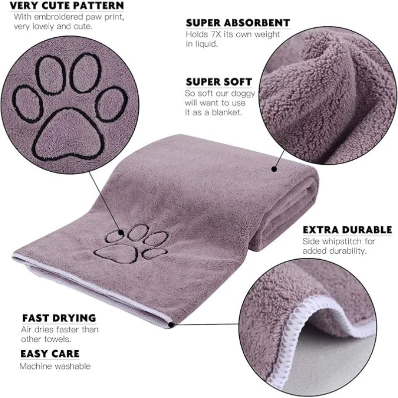 Furwish™ Microfiber Pet Towel – Super Absorbent & Soft