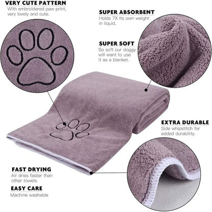 Furwish™ Microfiber Pet Towel – Super Absorbent & Soft