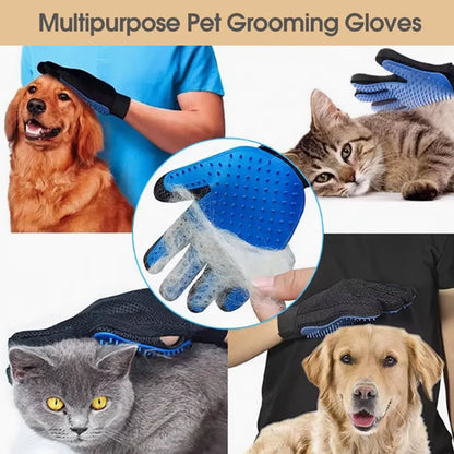 FurWish™ Pet Grooming Gloves – Deshedding & Hair Removal for Dogs & Cats
