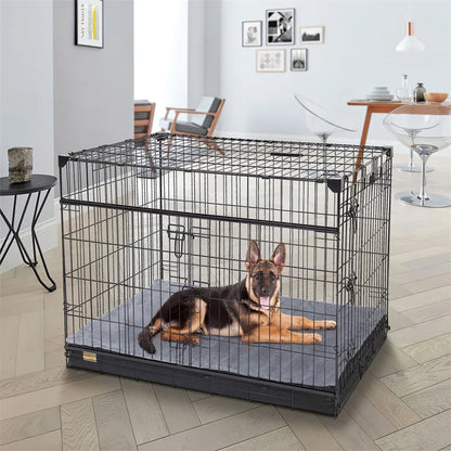 Large Orthopaedic Dog Bed Waterproof Cushion Pet Mattress 2 In 1 Pet Dog Crate Bed with Removable Washable Cover Indoor Outdoor