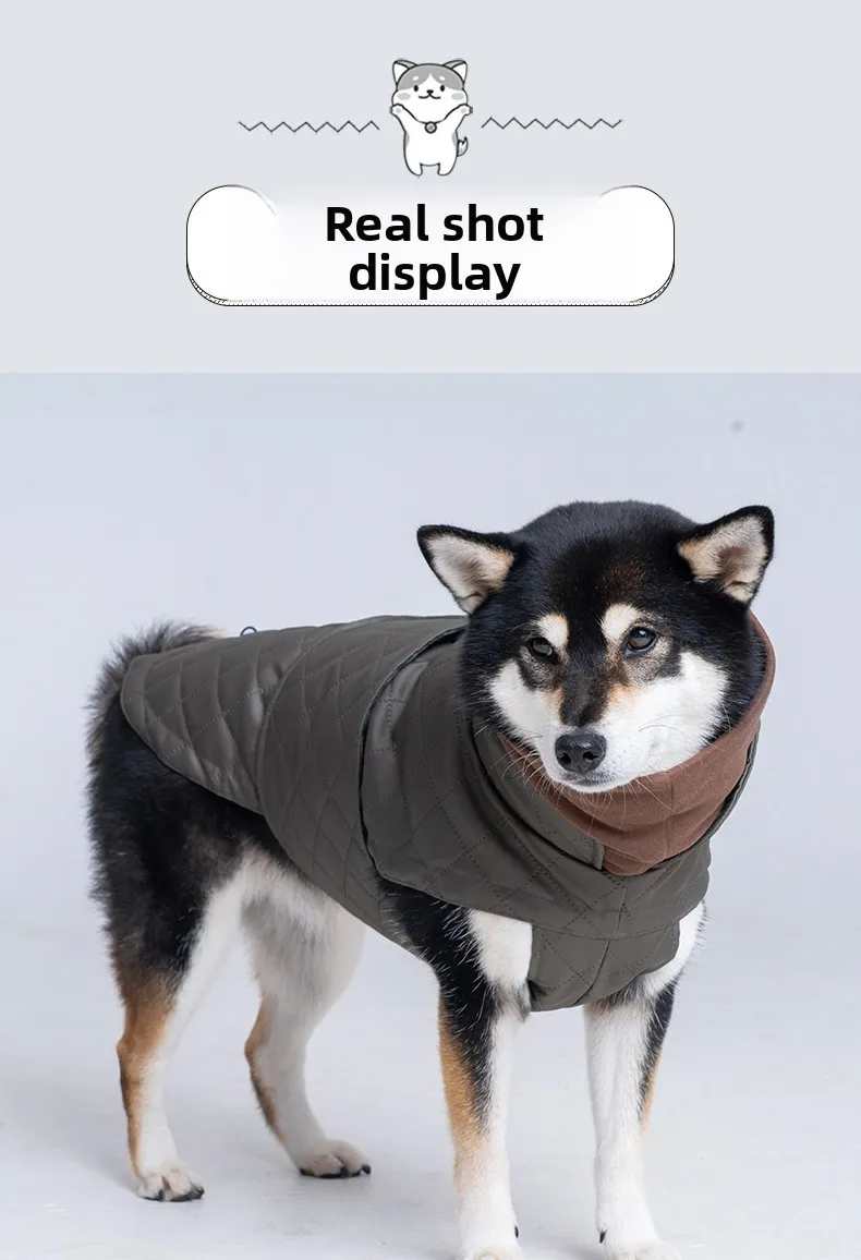 FurWish™ Quilted Dog Jacket – Warm Winter Coat with Turtleneck