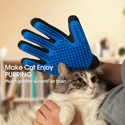 FurWish™ Pet Grooming Gloves – Deshedding & Hair Removal for Dogs & Cats