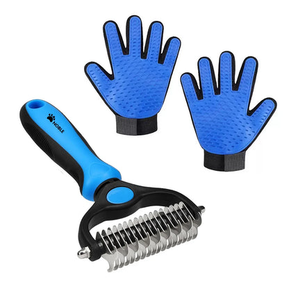 FurWish™ Pet Grooming Gloves – Deshedding & Hair Removal for Dogs & Cats