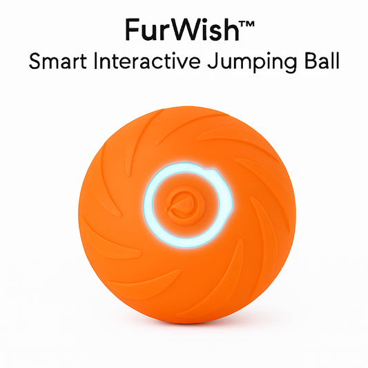 FurWish Smart Dog Toy Ball – USB Rechargeable Interactive Pet Toy