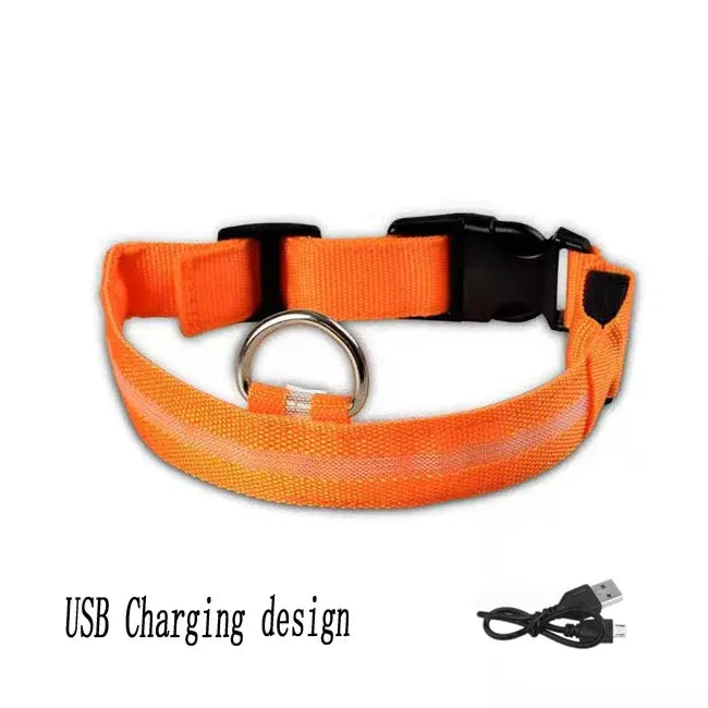 FurWish™ LED Dog Collar – USB Rechargeable Night Safety Necklace
