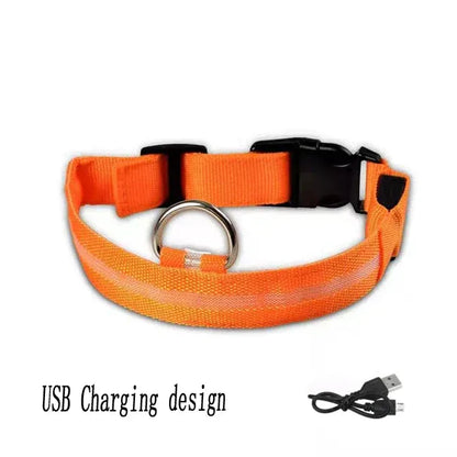 FurWish™ LED Dog Collar – USB Rechargeable Night Safety Necklace
