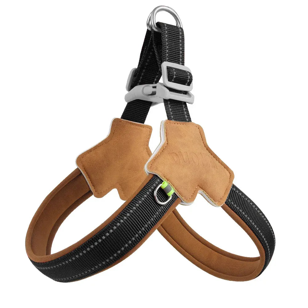 FurWish™ Reflective Y-Shaped Dog Harness – Comfortable Chest Strap with D-Ring