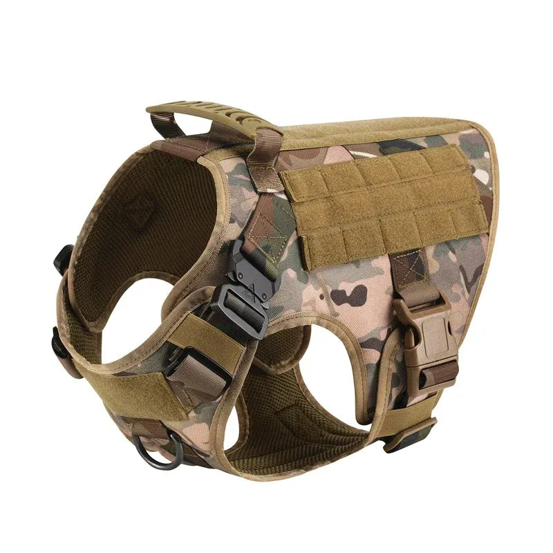 FurWish™ Tactical Dog Harness & Leash Set – Military Training Vest for All Breeds