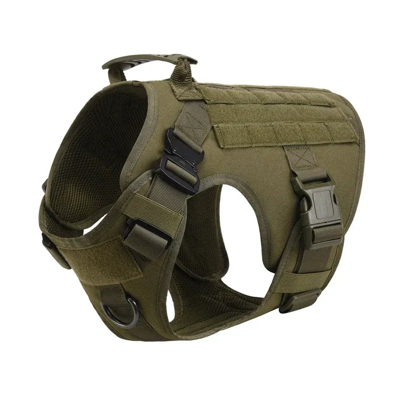 FurWish™ Tactical Dog Harness & Leash Set – Military Training Vest for All Breeds