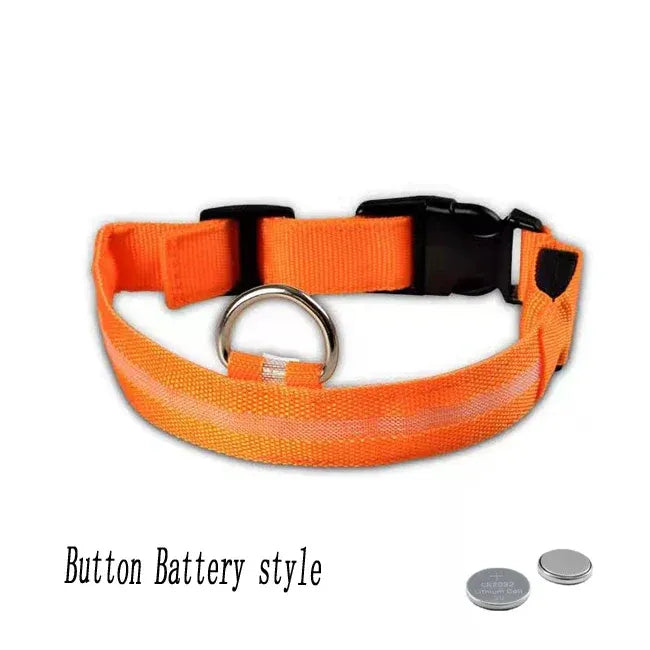 FurWish™ LED Dog Collar – USB Rechargeable Night Safety Necklace