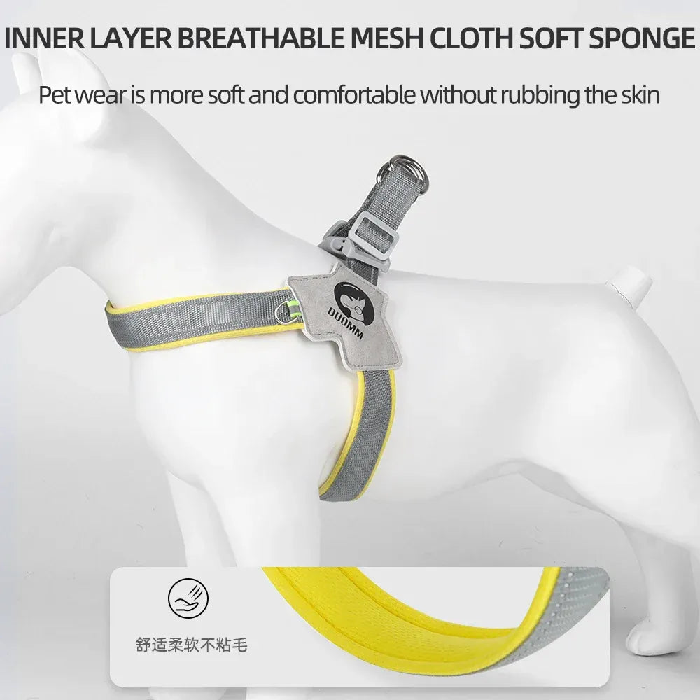 FurWish™ Reflective Y-Shaped Dog Harness – Comfortable Chest Strap with D-Ring