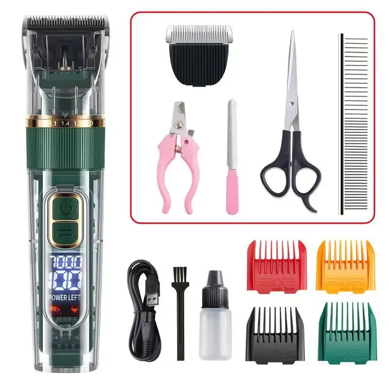 FurWish™ Cordless Dog Clippers – IPX7 Waterproof Grooming Trimmer Set
