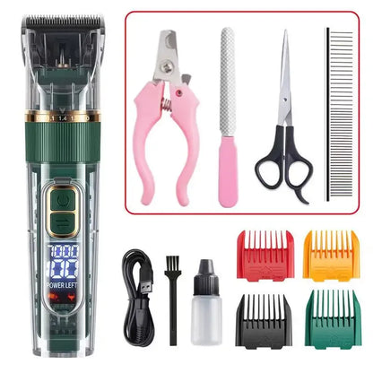 FurWish™ Cordless Dog Clippers – IPX7 Waterproof Grooming Trimmer Set