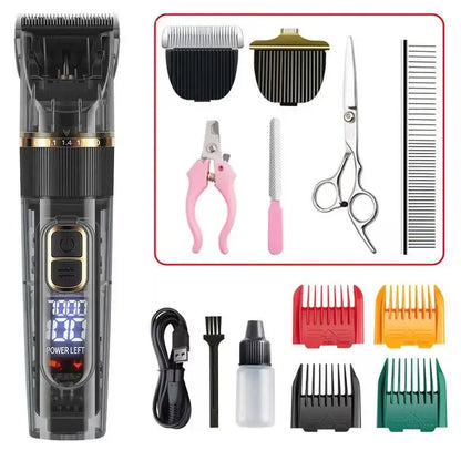 FurWish™ Cordless Dog Clippers – IPX7 Waterproof Grooming Trimmer Set