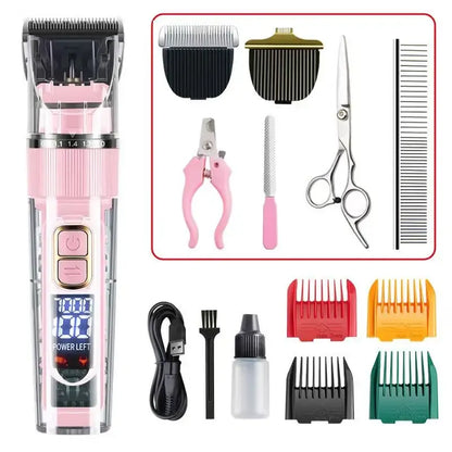 FurWish™ Cordless Dog Clippers – IPX7 Waterproof Grooming Trimmer Set