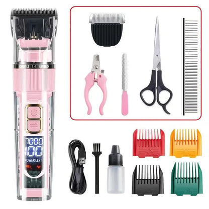 FurWish™ Cordless Dog Clippers – IPX7 Waterproof Grooming Trimmer Set