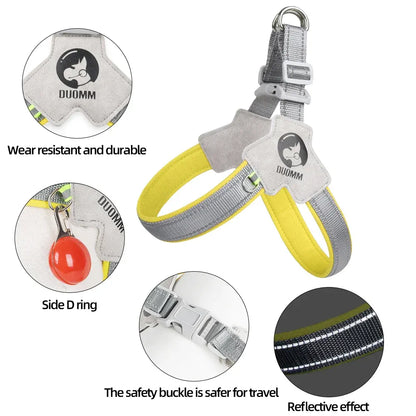 FurWish™ Reflective Y-Shaped Dog Harness – Comfortable Chest Strap with D-Ring
