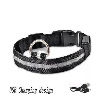 FurWish™ LED Dog Collar – USB Rechargeable Night Safety Necklace